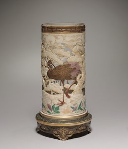 Vase, hergestellt von Worcester Porzellanmanufaktur, 1873 von James Hadley