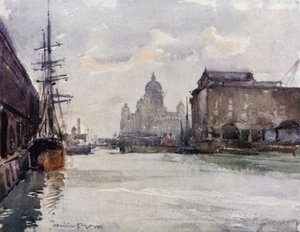 Dock Board Offices vom Albert Dock von James Hamilton Hay