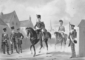 71. Highland Light Infantry Regiment Review Order, um 1840, 1909 von James Henry Lynch