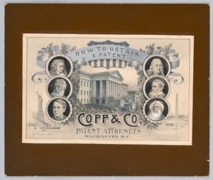 Entwurf für eine Halbtongravur: Wie man ein Patent erhält, Copp & Co. Patentanwälte, Washington, D.C. von James Henry Moser