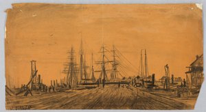 Werft und Pier von James Henry Moser