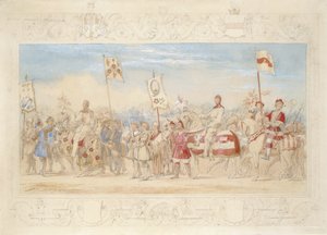 Sir Francis Hopkins Bt., Ritter des Brennenden Turms und Richard Lechmere, Ritter der Roten Rose Die Rose von Lancaster, 1839