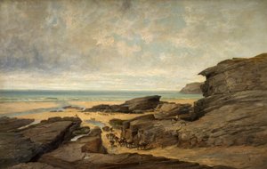 Niedrigwasser, Trebarwith Strand, Tintagel, Cornwall von James Holland