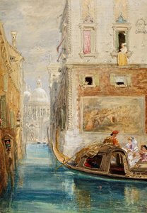 Die Gondel, Venedig, mit Santa Maria della Salute in der Ferne von James Holland