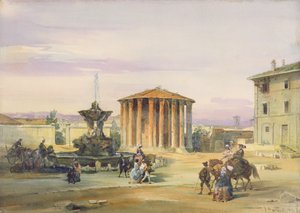 Der Tempel der Vesta, Rom, 1849