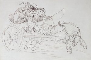 Paar in einem von einem Pferd gezogenen Streitwagen von James Howe