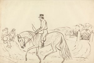 Szene mit Pferd und Reiter von James Howe