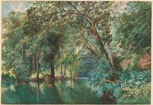 Bäume über dem Fluss Frome bei Stapleton von James Jackson Curnock