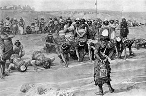 Gideon wählt die Dreihundert von Tissot - Bibel von James Jacques Joseph (after) Tissot