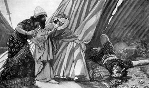 Jael zeigt Barak den toten Sisera - Bibel von James Jacques Joseph (after) Tissot
