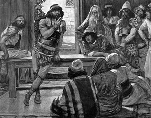 Simson stellt ein Rätsel von Tissot - Bibel von James Jacques Joseph (after) Tissot