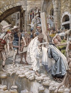Eine heilige Frau wischt das Gesicht von Jesus, Illustration für Das Leben Christi, ca. 1886-94
