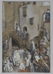 Eine Frau schreit in der Menge, Illustration aus Das Leben unseres Herrn Jesus Christus, 1886-94 von James Jacques Joseph Tissot