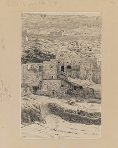 Eine Ecke des Dorfes Siloam, Illustration aus Das Leben unseres Herrn Jesus Christus