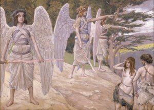 Adam und Eva aus dem Paradies vertrieben, 1896-1902 von James Jacques Joseph Tissot