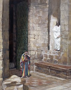 Und Jesus war allein und da war eine Frau in der Mitte, Illustration für Das Leben Christi