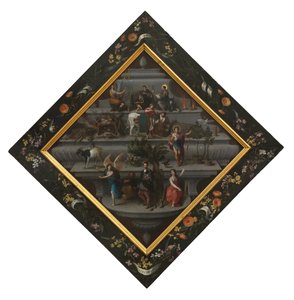 Wappen der Kammern der Rhetorik "De Violieren" von James Jacques Joseph Tissot