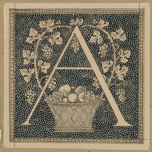 Buchstabe A, Illustration aus Das Leben unseres Herrn Jesus Christus