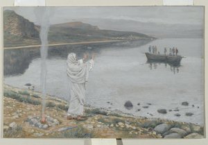 Christus erscheint am Ufer des Sees Tiberias, Illustration aus Das Leben unseres Herrn Jesus Christus, 1886-94