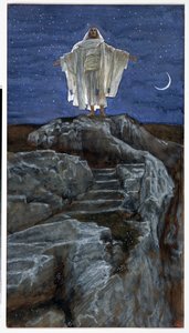 Christus geht allein auf einen Berg zum Beten, Illustration für Das Leben Christi von James Jacques Joseph Tissot