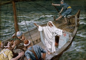 Christus stillt den Sturm, Illustration für Das Leben Christi