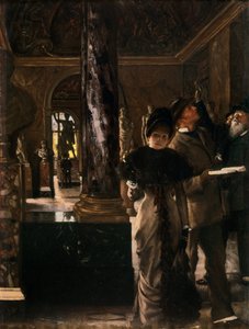 Ausländische Besucher im Louvre, ca. 1880 von James Jacques Joseph Tissot