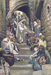 In den Dörfern wurden die Kranken zu ihm gebracht - aus „Das Leben unseres Herrn Jesus Christus“ - 1899 von James Tissot