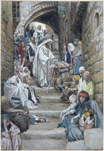 In den Dörfern wurden die Kranken zu ihm gebracht, Illustration für Das Leben Christi, ca. 1886-94