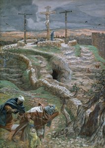 Jesus allein am Kreuz, Illustration für Das Leben Christi von James Jacques Joseph Tissot