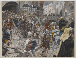 Jesus wird von Kaiphas zu Pilatus geführt, Illustration aus Das Leben unseres Herrn Jesus Christus, 1886-94 von James Jacques Joseph Tissot