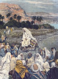 Jesus lehrt am Ufer - aus „Das Leben unseres Herrn Jesus Christus“ - 1899 von James Tissot