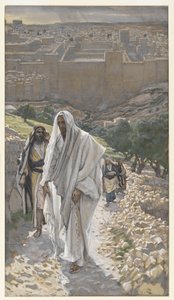 Jesus geht abends nach Bethanien, Illustration aus Das Leben unseres Herrn Jesus Christus, 1886-94 von James Jacques Joseph Tissot