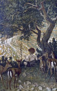Die Kindheit von Johannes dem Täufer - aus „Das Leben unseres Herrn Jesus Christus“ - 1899 von James Tissot von James Jacques Joseph Tissot