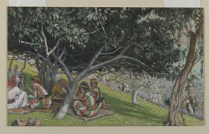 Nathanael unter dem Feigenbaum, Illustration aus Das Leben unseres Herrn Jesus Christus von James Jacques Joseph Tissot