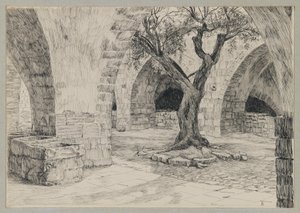 Nebengebäude des armenischen Klosters, Jerusalem, Illustration aus Das Leben unseres Herrn Jesus Christus