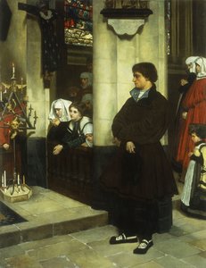 Während des Gottesdienstes, oder Martin Luthers Zweifel von James Jacques Joseph Tissot