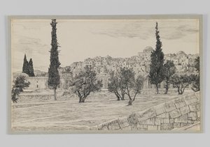 Ort des Hofes der Heiden, Haram, Illustration aus Das Leben unseres Herrn Jesus Christus von James Jacques Joseph Tissot