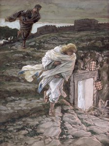 St. Peter und St. Johannes laufen zum Grab, Illustration für Das Leben Christi, ca. 1886-94