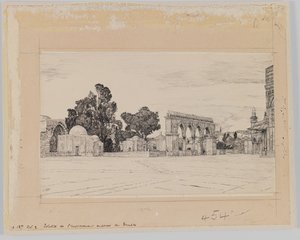 Vermuteter Standort des Tempels, Illustration aus Das Leben unseres Herrn Jesus Christus von James Jacques Joseph Tissot