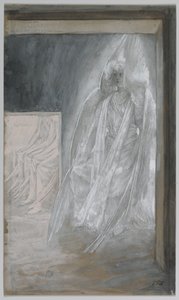 Der Engel sitzt auf dem Stein des Grabes, Illustration aus Das Leben unseres Herrn Jesus Christus, 1886-94 von James Jacques Joseph Tissot