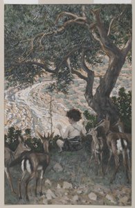 Die Kindheit des heiligen Johannes des Täufers, Illustration aus Das Leben unseres Herrn Jesus Christus von James Jacques Joseph Tissot