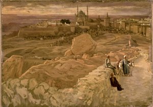 Die Zitadelle, Kairo, vom Mokattam aus gesehen, Blick nach Südosten, ca. 1886-96 von James Jacques Joseph Tissot