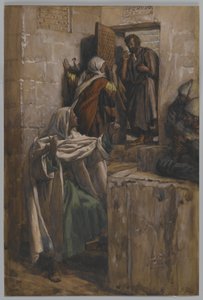 Die erste Verleugnung des heiligen Petrus, Illustration aus Das Leben unseres Herrn Jesus Christus, 1886-94