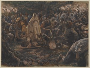 Die Wachen fallen rückwärts, Illustration aus Das Leben unseres Herrn Jesus Christus, 1886-94