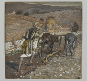 Der Mann am Pflug, Illustration aus Das Leben unseres Herrn Jesus Christus von James Jacques Joseph Tissot
