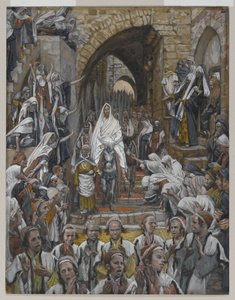 Die Prozession in den Straßen Jerusalems, Illustration aus Das Leben unseres Herrn Jesus Christus, 1886-94