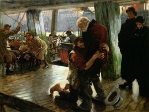 Der verlorene Sohn im modernen Leben: Die Rückkehr, ca. 1882 (Vorbereitungsskizze) von James Jacques Joseph Tissot