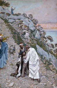 Die Schweine ins Meer getrieben, Illustration für Das Leben Christi von James Jacques Joseph Tissot