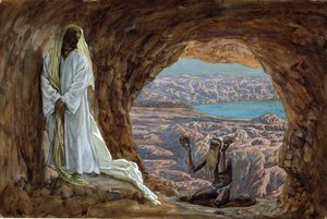Die Versuchung in der Wüste, Illustration für Das Leben Christi, ca. 1886-94 von James Jacques Joseph Tissot