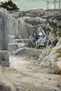 Die beiden Marien bewachen das Grab, Illustration für Das Leben Christi von James Jacques Joseph Tissot